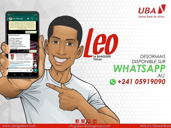 UBA Gabon lance Leo Whatsapp